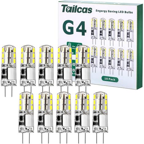 Ampoules G4 LED 1,5 W 12 V, blanc froid, lot de 10 (1/5)