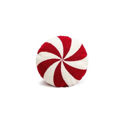 1 cuscino decorativo rotondo con strisce natalizie - Adatto per decorazioni interne ed esterne - Crezuo