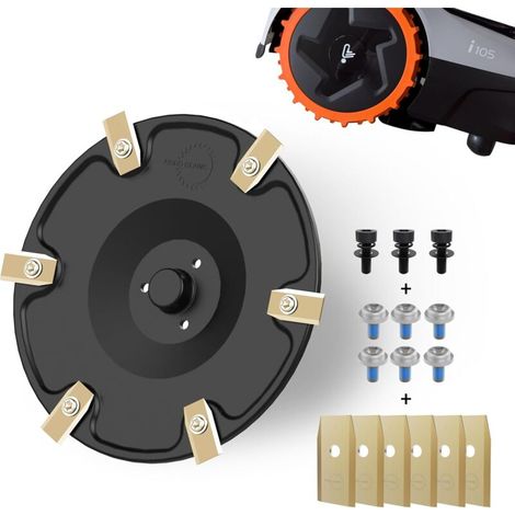 APEX Plaque de lame pour tondeuse robotisée compatible avec Segway Navimow i105E, i108E et i110N  Comprend 6 lames en titane et des vis (1/5)
