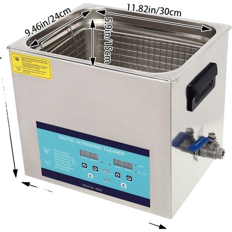 Limpiador ultrasónico, limpieza eficaz, uso versátil, 10 L, UE (1/2)