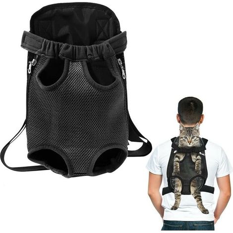 Front-facing carrier bag for small to medium dogs – 5 viewing holes – Durable and breathable canvas fabric – Adjustable straps (1/5)