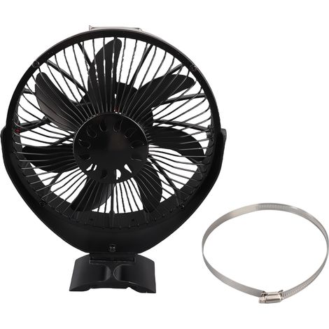 Ortviai Ventilateur thermique pour poêle à bois – Alliage d’aluminium, montage mural ou autonome, réglage manuel 360° (1/5)