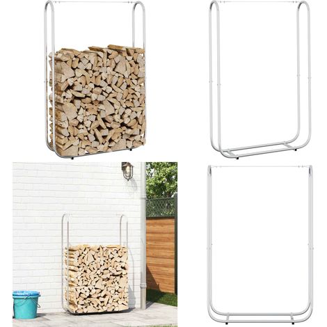 vidaXL Kaminholzregal 100x25x150 cm Stahl verzinkt (1/5)