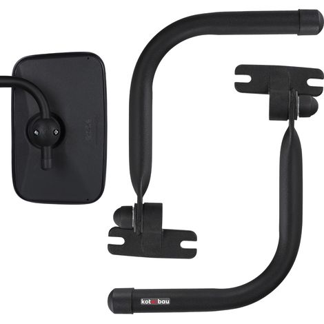 KOTARBAU® Kotarbau® Bras de Rétroviseur Universel Pour Tracteur ⌀18 mm Support Universel Pour Rétroviseur Extérieur de Tracteur Gauche/Droite - Fixation de Rétroviseur Robuste - Aluminium - Noir