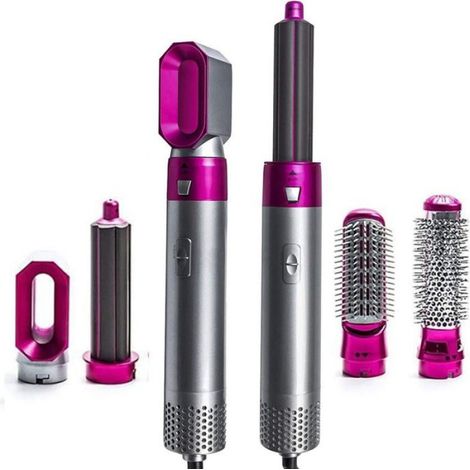 Brosse À Air Chaud - Sèche-cheveux Coiffant 5 En 1 - Pour Séchage Et Coiffage Simultanés - 1 Pièce (1/3)