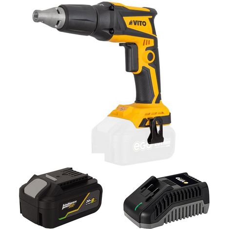 Visseuse plaque de plâtre 20V + Batterie lithium 4Ah Moteur Brushless Chargeur Rapide VITO (1/5)