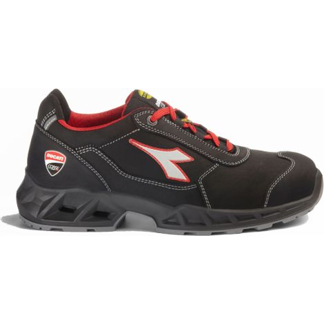 Ducati Shark Engine S3S Sicherheitshalbschuh - T.42 - Schwarz/Rot - DIADORA - 701.181226-C1462 T.42