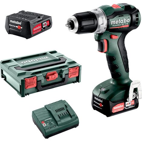Taladro atornillador inalámbrico 12V POWERMAXX BS 12 BL 2X2Ah LI-POWER - METABO - 601044500 - CARGADOR SC 30 + METABOX 118 (1/4)