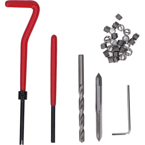 Kit Réparation Filetage M5x0.8 - Toivize - 30 Pièces Métal Rouge pour Perceuse (1/5)