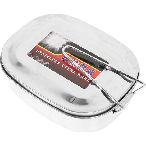 Boîte à bento portable VOSAREA en acier inoxydable avec couvercle (1/5)