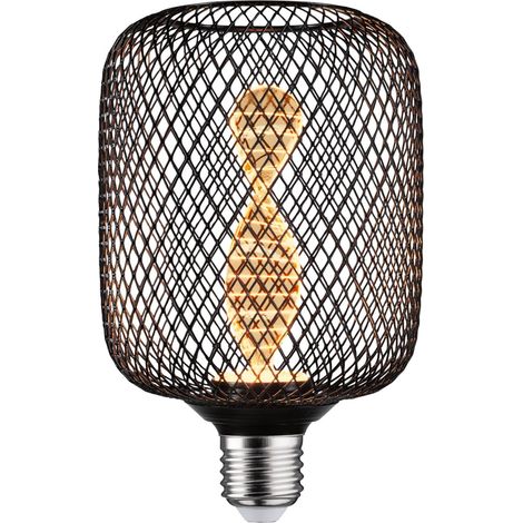 29082 Metallic Glow Edition Standard 230V ampoule LED cylindre E27 Helix 3,5W 110lm 100mm Noir Métal 1800K (1/5)