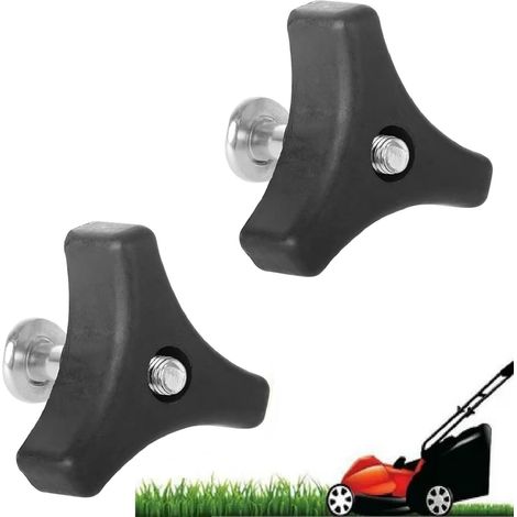 2 Pièces Boulon, Poignée Universelle Tondeuse À Gazon, Métal Et Plastique, Filetage 7 Mm, Pour Réparation Outils Jardin (1/5)