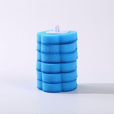 Disposable Toilet Cleaner Refill, Blue Cleaning Sponge with Ocean Scent, Disinfectant and Exfoliating, 60 Units (1/5)
