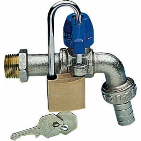 Rubinetto a sfera con portagomma e lucchetto 1/2" mod. eko enolgas