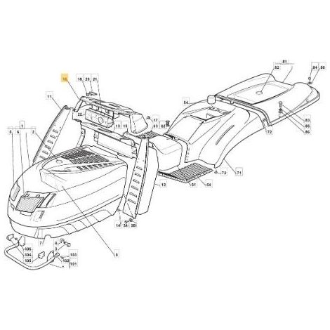 CRUSCOTTO COMANDI NERO 901510 TCP HY ORIGINALE STIGA - 125120153/1