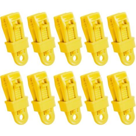 Clips de bâche, pinces réglables coupe-vent – Clips de fixation pour tissu d'ombrage extérieur pour camping, pique-nique, extérieur, camion, bateau, couvertures, abris de serre (1/5)