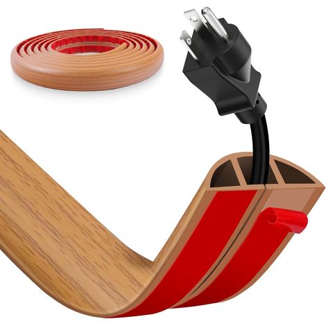 Passe Cable Sol Cache Fil Électrique Auto-Adhésif 3M - Petit Canal de Câble Flexible en PVC pour Bureau, Maison, Concert - Protection des Fils et Prévention des Trébuchements (1/5)