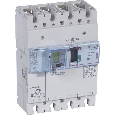 Disjoncteur électronique DPX³ 250 mesure + différentiel 4P 250 A - LEG420489
