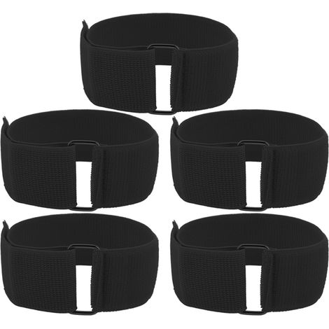 5Pcs Bandes de Course à 3 Jambes Jeux Relais Extérieur Fête Groupe Adultes Enfants Anniversaire Carnaval Journée Sport Noir (1/5)