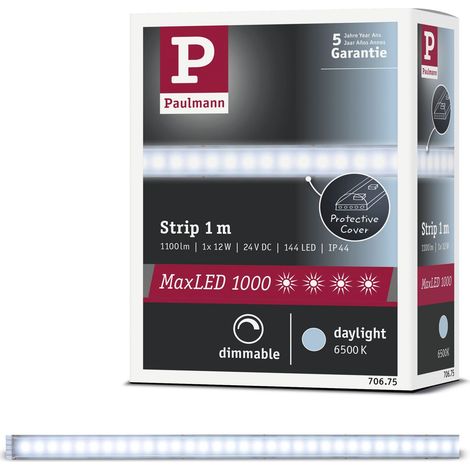 Paulmann MaxLED 1000 70675 Espansione striscia LED con spina 24 V 1 m Bianco luce del giorno 1 pz. (1/5)