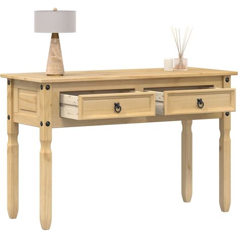 Tavolino Consolle Corona 115x46x73 cm in Legno Massello di Pino vidaXL (1/5)