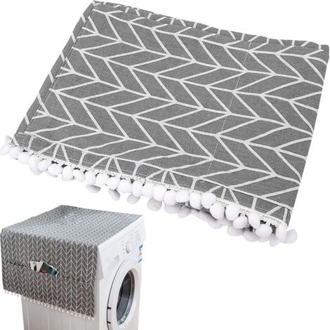 Housse de lave-linge Housse anti-poussière pour réfrigérateur avec sac de rangement étanche Gris,55x130cm (flèche)-Fei Yu (1/4)