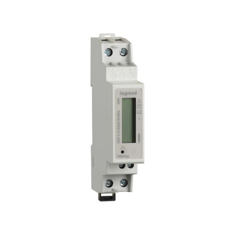 Legrand - Compteur d'u00e9nergie MONO EMDX3 - 5 u00e0 45A - affichage numu00e9rique - Ru00e9f : 700040