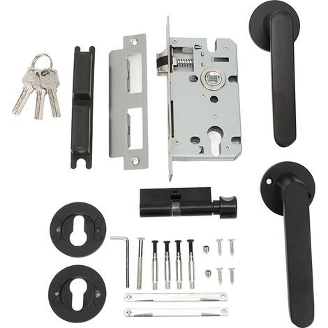 Ensemble de Serrures à Mortaise Résistance à L'oxydation Porte de sécurité Moderne Simple Verrouillage à clé Serrures de Porte Mécaniques Ajustement Parfait Serrure (Type 2). (1/5)