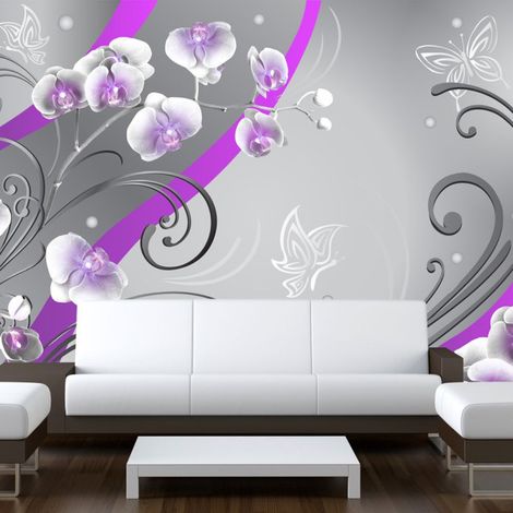 Papier Peint "Purple Orchids Variation" 175 x 250 cm (1/2)