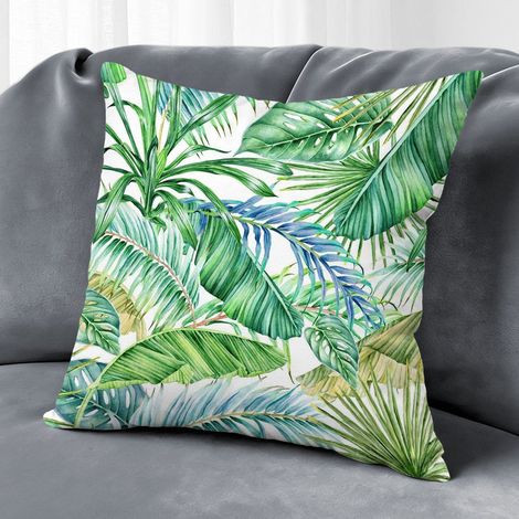 Housse de coussin floral papillon été, décoration intérieur,50×50cm (1/5)