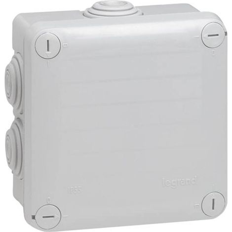 Legrand – Boîte de dérivation carrée IP55 105x105x55mm – Plastique blanc – Pour espaces confinés – 92022