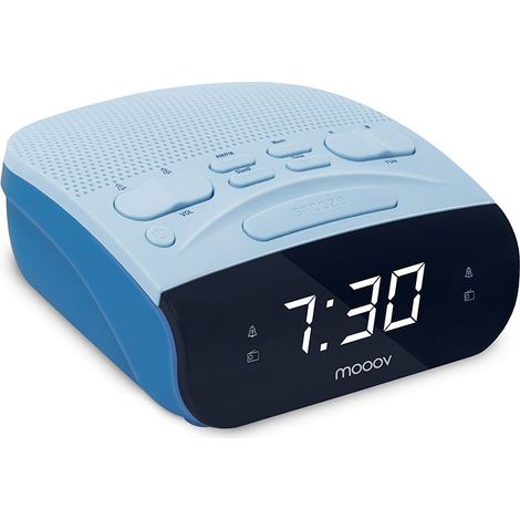 Radio-réveil Duo colors FM double alarme - bleu (1/6)