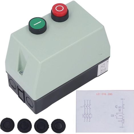 Zoternen – Démarreur de moteur électrique magnétique étanche IP55 – Monophasé 220-230V – Protection contre surcharges – Matériau ABS robuste (1/5)