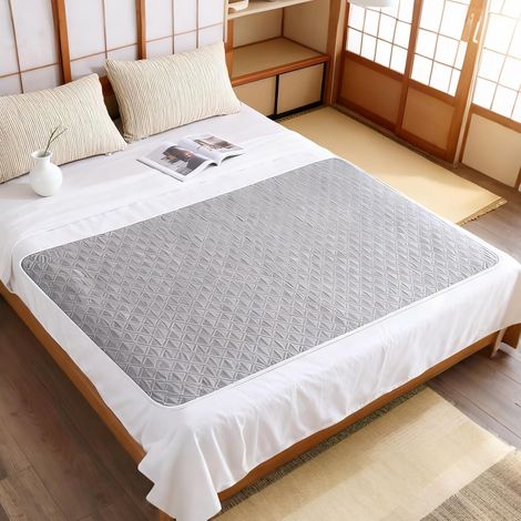 Housse de Matelas Imperméable 80 x 120 cm : Sous-Matelas Pour Incontinence Lavable, Protège-Matelas De Soin Pour Seniors, Absorbant Pour Lit Et Canapé, Gris (1/5)
