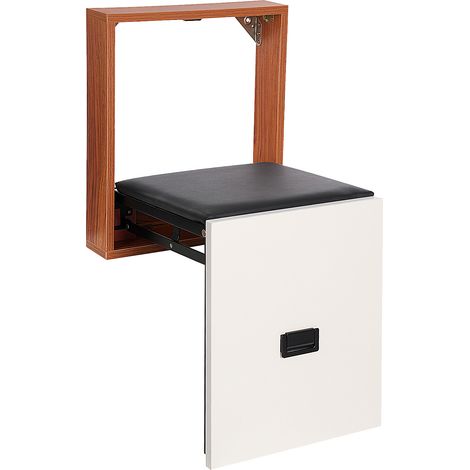 Tabouret mural pliable ultra-mince 7 cm – Siège rabattable pour entrée – Chaise murale pour changer de chaussures – Capacité 150 kg – Pour couloir, salle de bain et salon (1/5)