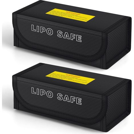Bolsa de seguridad para baterías Lipo de 2 piezas, a prueba de explosiones, impermeable y a prueba de explosiones, con protección contra incendios y explosiones. (1/5)