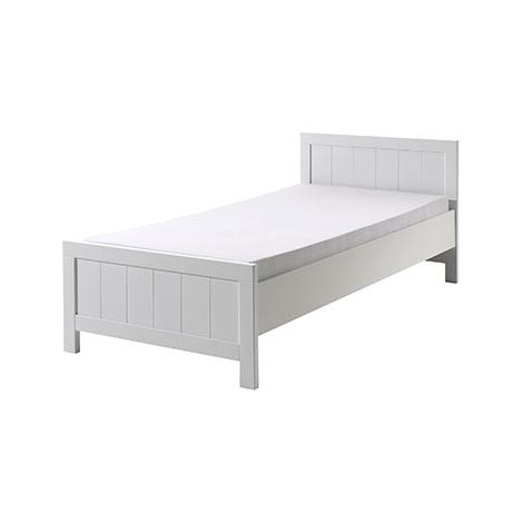 Lit 90x200 cm avec sommier en pin blanc - VICKY