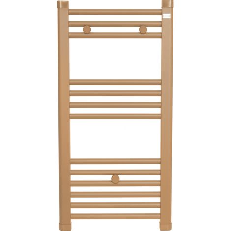 Radiateur sèche-serviettes eau chaude CODA 80 x 50 cm beige mat (1/5)