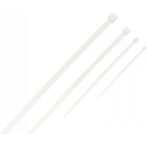 50 Pezzi Fascette Stringicavo Bianco 2,5 X 100 MM