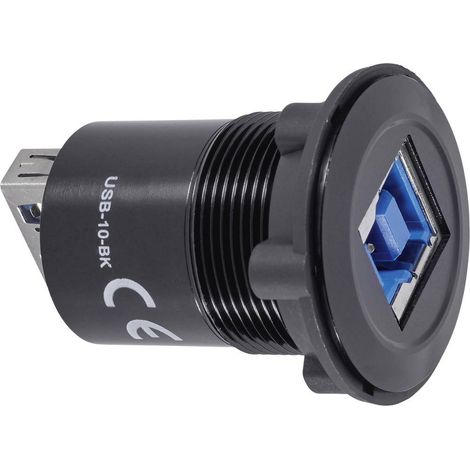 Adaptateur USB 3.0 USB femelle type B vers USB femelle type A TRU COMPONENTS USB-10-BK 1243953 1 pc(s) (1/3)