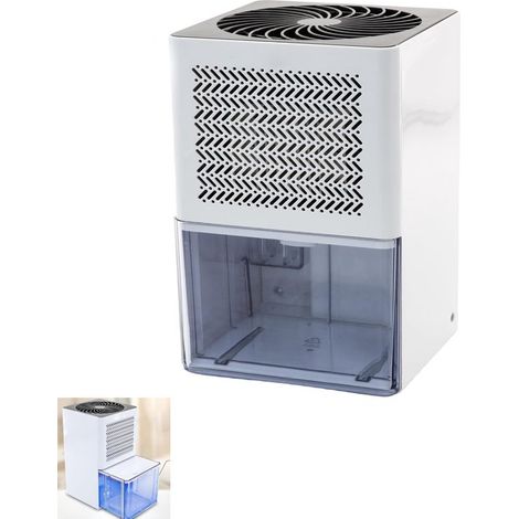 Déshumidificateur et Absorbeur d'Humidité Portable 1000 ml Blanc – Mini Déshumidificateur Électrique Silencieux pour Chambre, Salle de Bain et Placard (1/5)