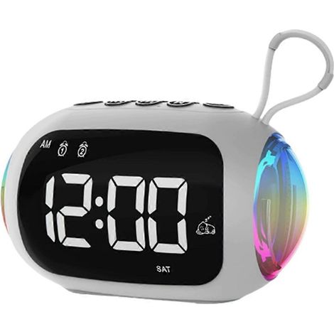 Wecker, FM-Radio, Bluetooth-Lautsprecher, farbige Beleuchtung, Subwoofer, B (1/5)