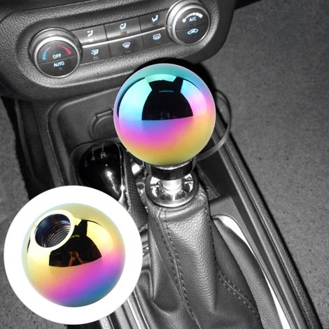 Manette de vitesse universelle manuelle pour voiture, pommeau rond en forme de boule colorée, levier de vitesses (1/5)