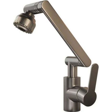 Robinet Cuisine Flexible Pivotant Universel Lavabo Cuivre 60 Cm Chaud Froid (1/4)
