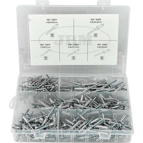 Kit rivetti JBM 300 pezzi custodia resistente