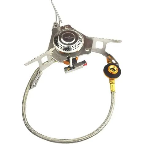 Réchaud à gaz portable d'extérieur, réchaud de camping robuste, accessoires de camping, brûleur léger, réchaud de camping résistant au vent, réchauds de cuisson portables (1/5)