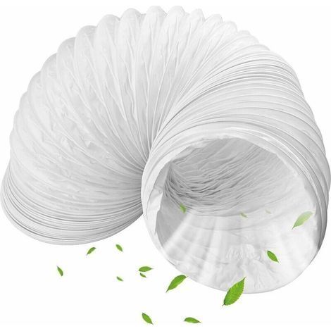 Tuyau d'évacuation d'air en PVC Flexible, Diamètre de 130 mm Longueur de 1.5 m, Tuyau Evacuation Climatiseur Mobile, Calfeutrage Fenetre Climatiseur Connecteur de Tuyau, Tuyau d'échappement (1/5)