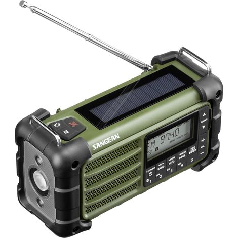 Radio d'extérieur Sangean MMR-99 FM Green FM, ondes moyennes radio d'urgence, Bluetooth panneau solaire, protégé contre (1/5)