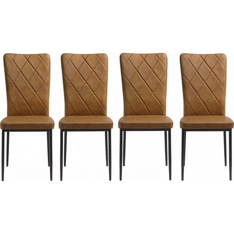 Chaises de salle d’attente élégantes, chaises de salle à manger à dossier haut, chaises de travail moelleuses, chaises de cuisine, chaises de salon, chaises de réception (4 chaises seulement) (1/5)