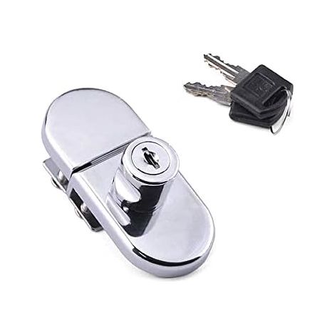 CCYKXA Serrure de porte de vitrine d'armoire en verre à pivot unique Serrure d'armoire en verre pour porte en verre de 5 à 8 mm avec 2 clés,Aucun perçage requis